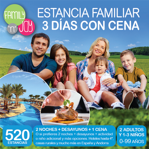 epack estancia familiar 3 dias con cena